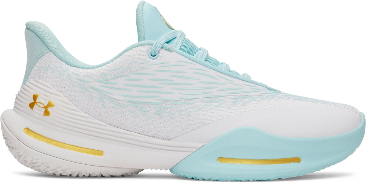 UA D. Fox 3 Grade School Basketball Shoes - White