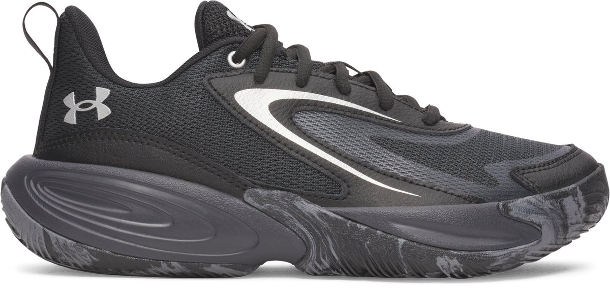 UA Lockdown 8 Grade School Basketball Shoes - Black