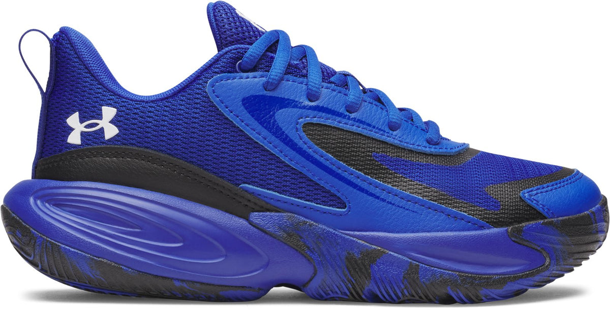 UA Lockdown 8 Grade School Basketball Shoes - Blue