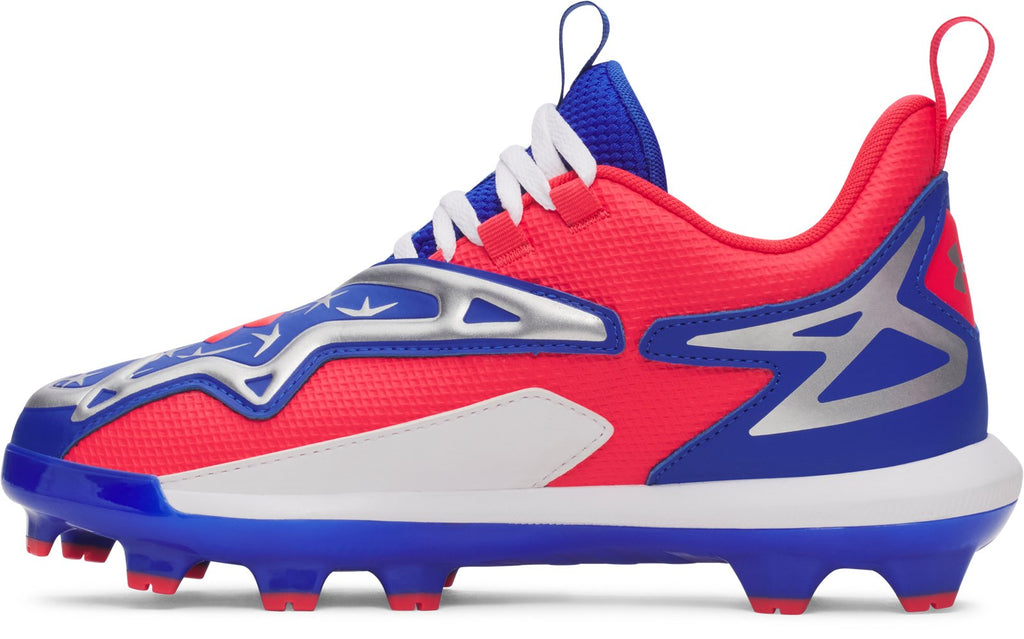UA Harper 11 TPU Jr. USA Boys' Baseball Cleats - White