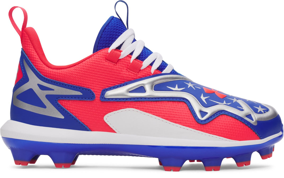 UA Harper 11 TPU Jr. USA Boys' Baseball Cleats - White