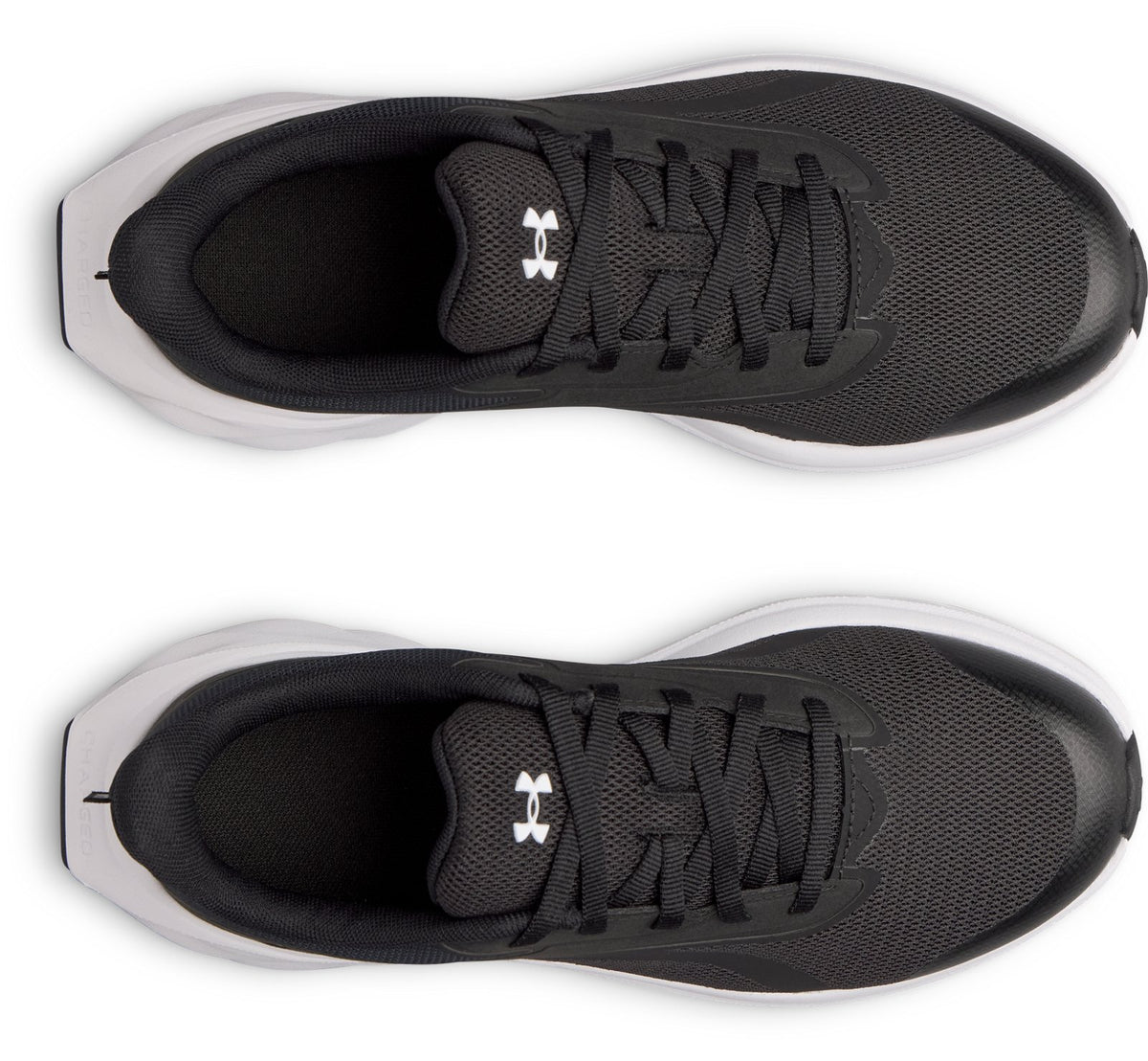 UA Charged+ Ascend Boys' Grade School Running Shoes - Black
