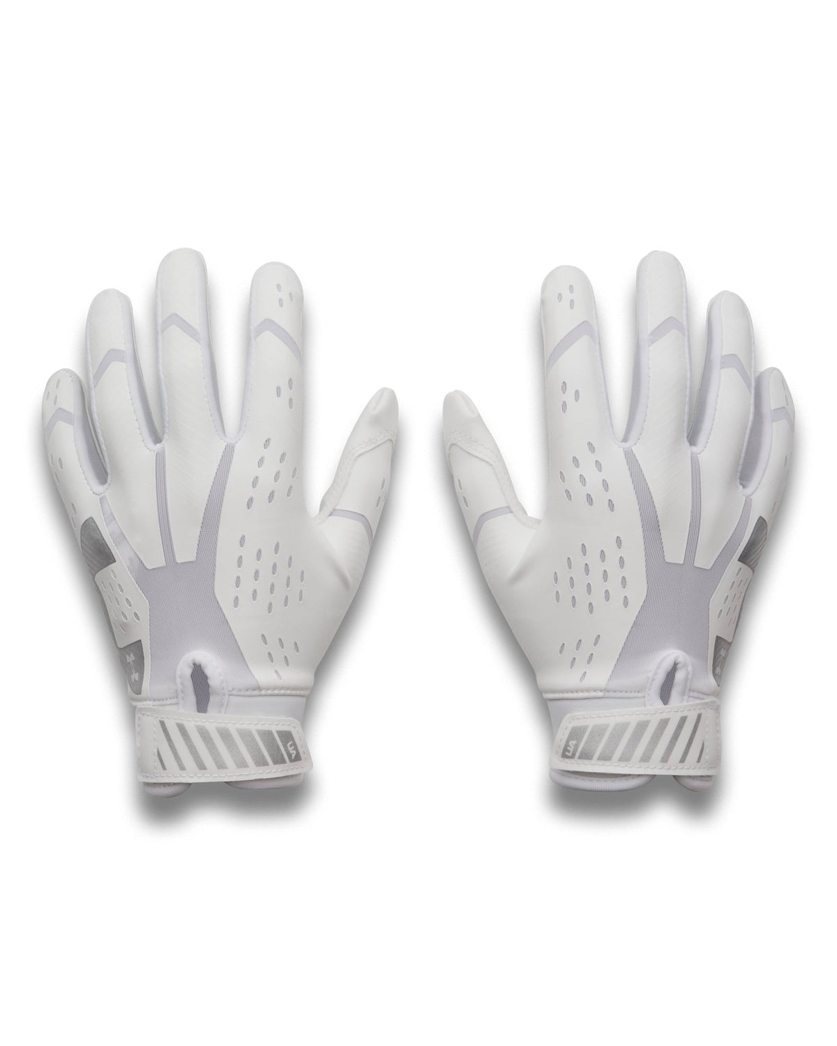 UA Blur Pee Wee Football Gloves - White