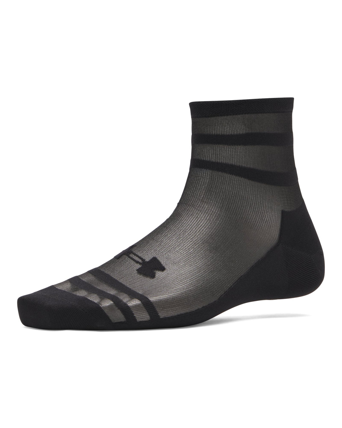UA Sportswear Sheer Unisex 2-Pack Quarter Socks - Black
