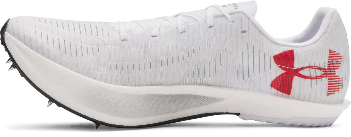 UA Shakedown Elite 3.5 Mid Distance Unisex Track Spikes - White