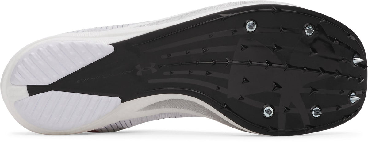 UA Shakedown Elite 3.5 Mid Distance Unisex Track Spikes - White