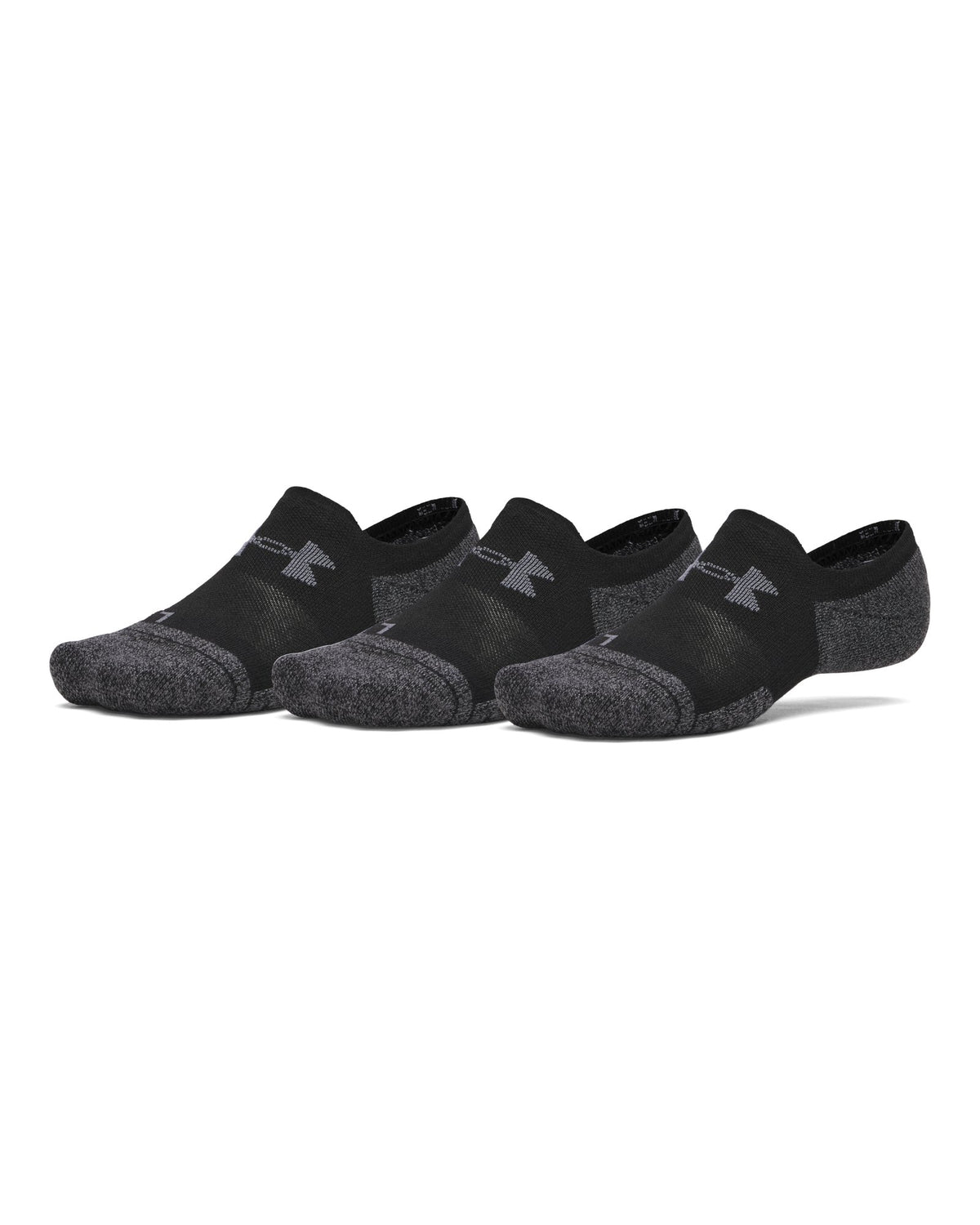 UA PT Pro Unisex 3-Pack Ultra Low Socks - Black