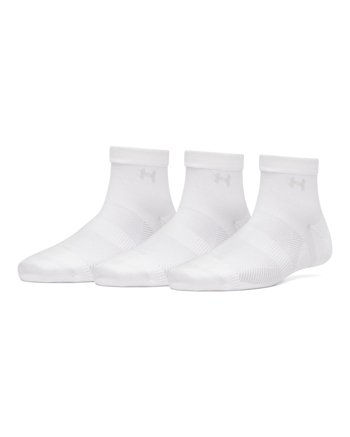 UA Vanish Women's 3-Pack Quarter Socks - White