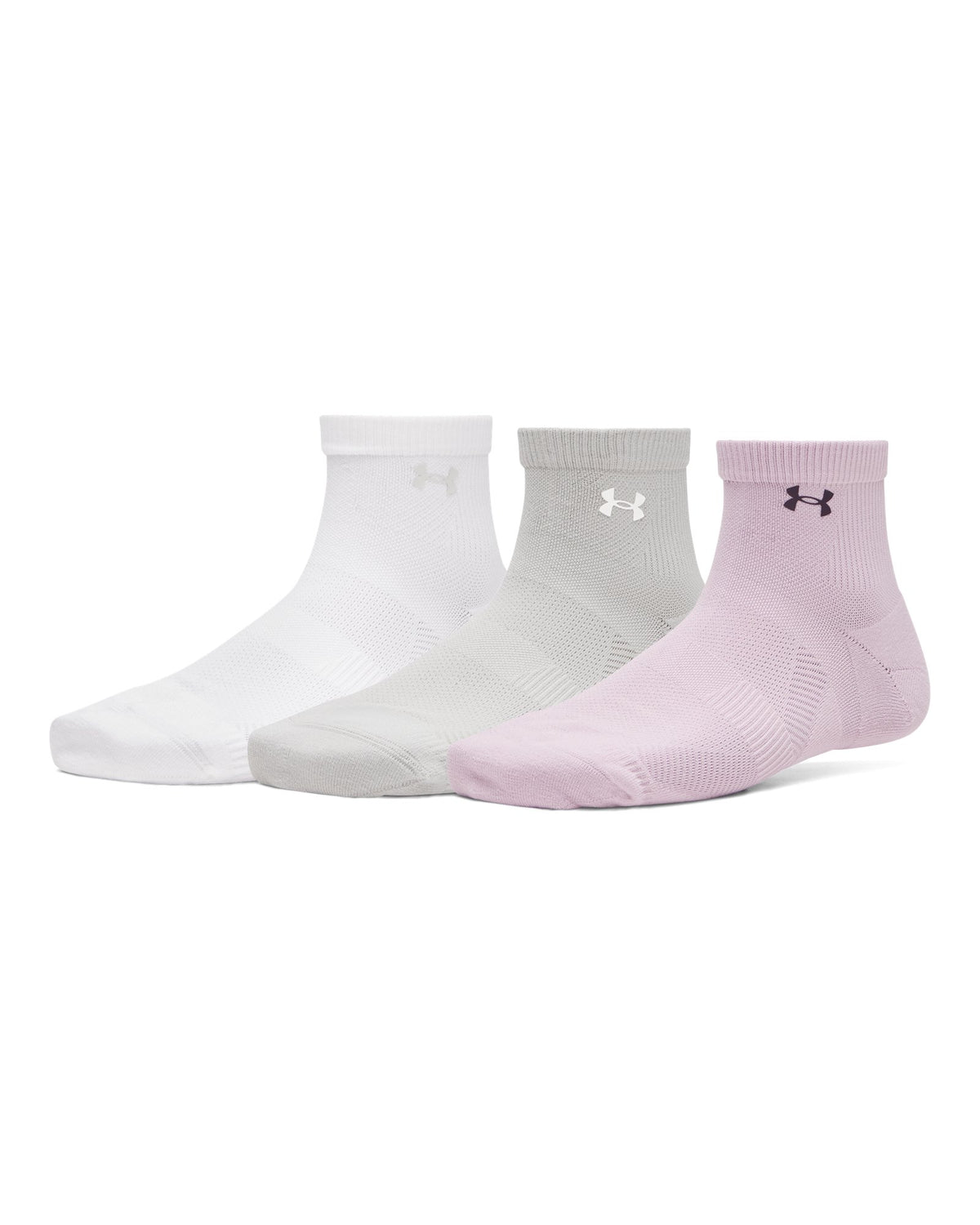 UA Vanish Women's 3-Pack Quarter Socks - Pink