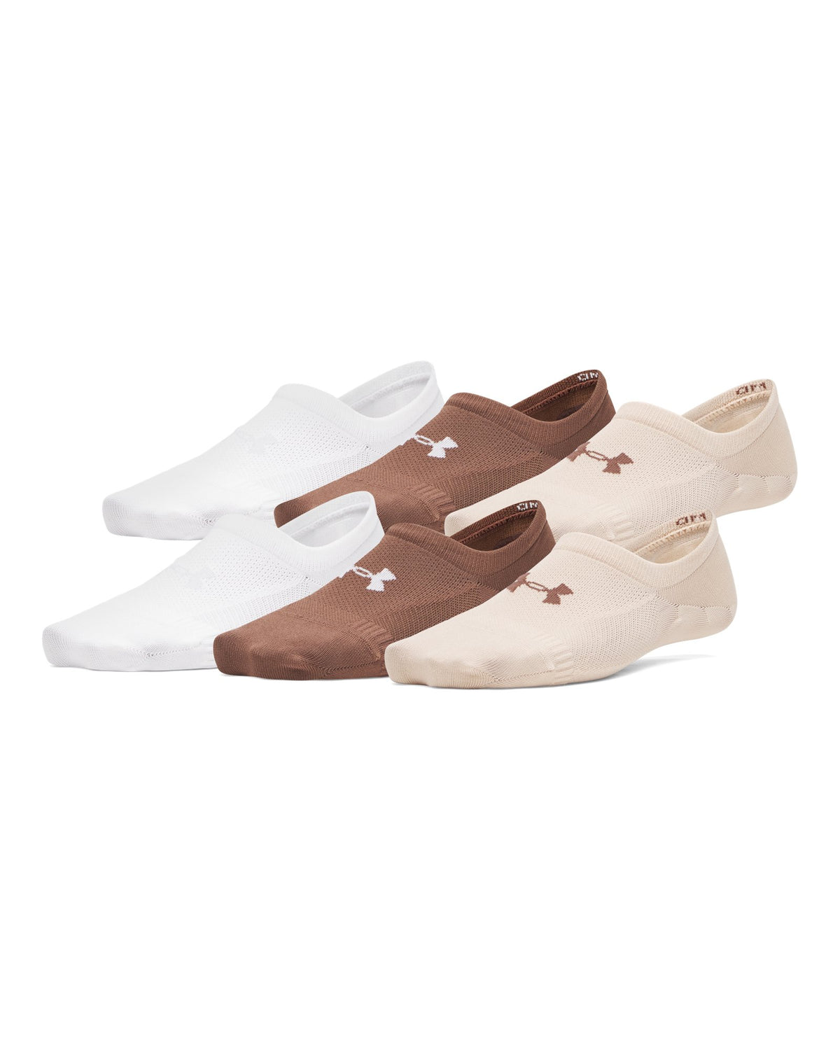 UA Vanish Women's 6-Pack Liner Socks - Brown
