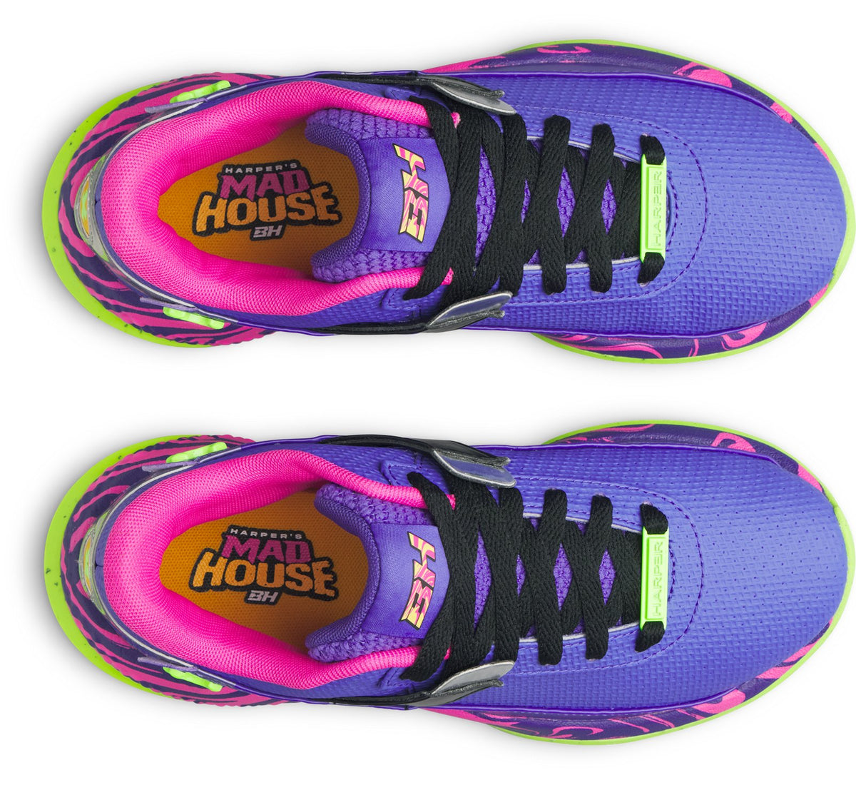 UA Harper 10 Turf Jr. PE 'Mad House' Boys' Baseball Shoes - Blue
