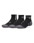 UA Performance Tech Unisex 3-Pack Quarter Socks - Black