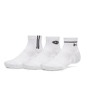 UA Performance Tech Unisex 3-Pack Quarter Socks - White