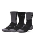 UA Performance Tech Unisex 3-Pack Crew Socks - Black