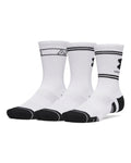 UA Performance Tech Unisex 3-Pack Crew Socks - White