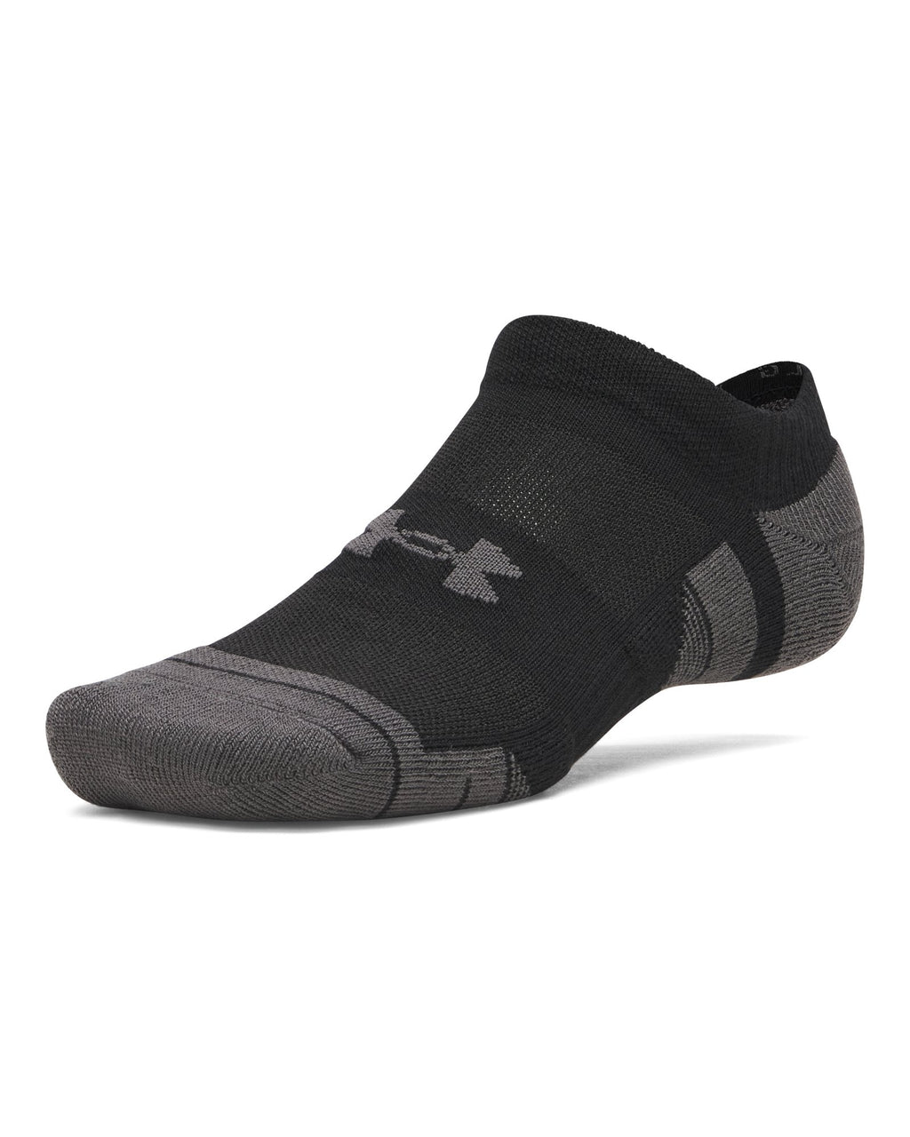 UA Performance Tech Unisex 6-Pack No Show Socks - Black