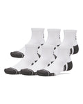 UA Performance Tech Unisex 6-Pack Quarter Socks - White