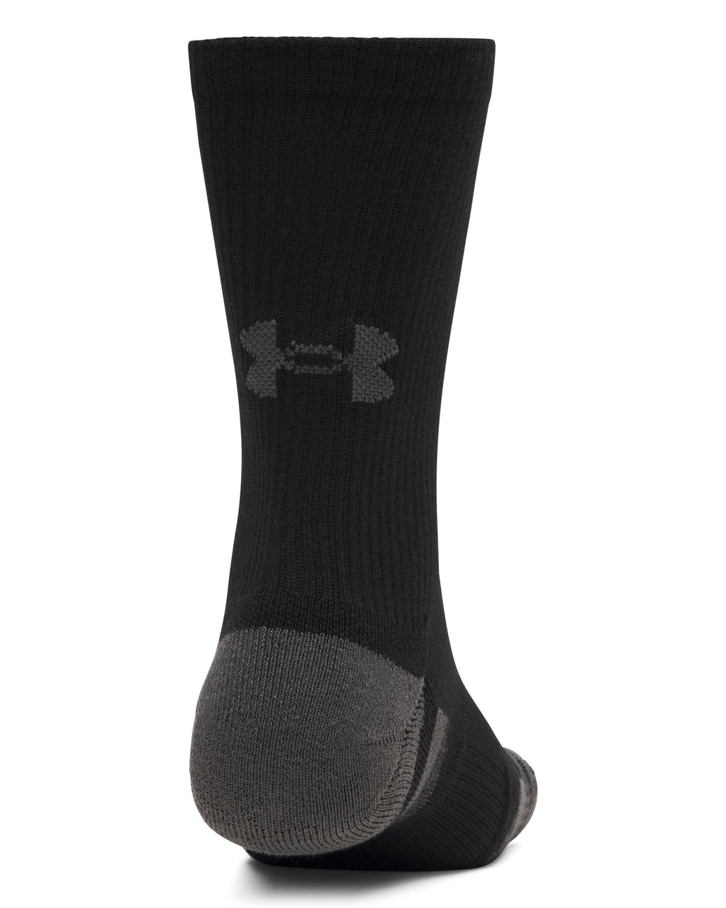 UA Performance Tech Unisex 6-Pack Crew Socks - Black