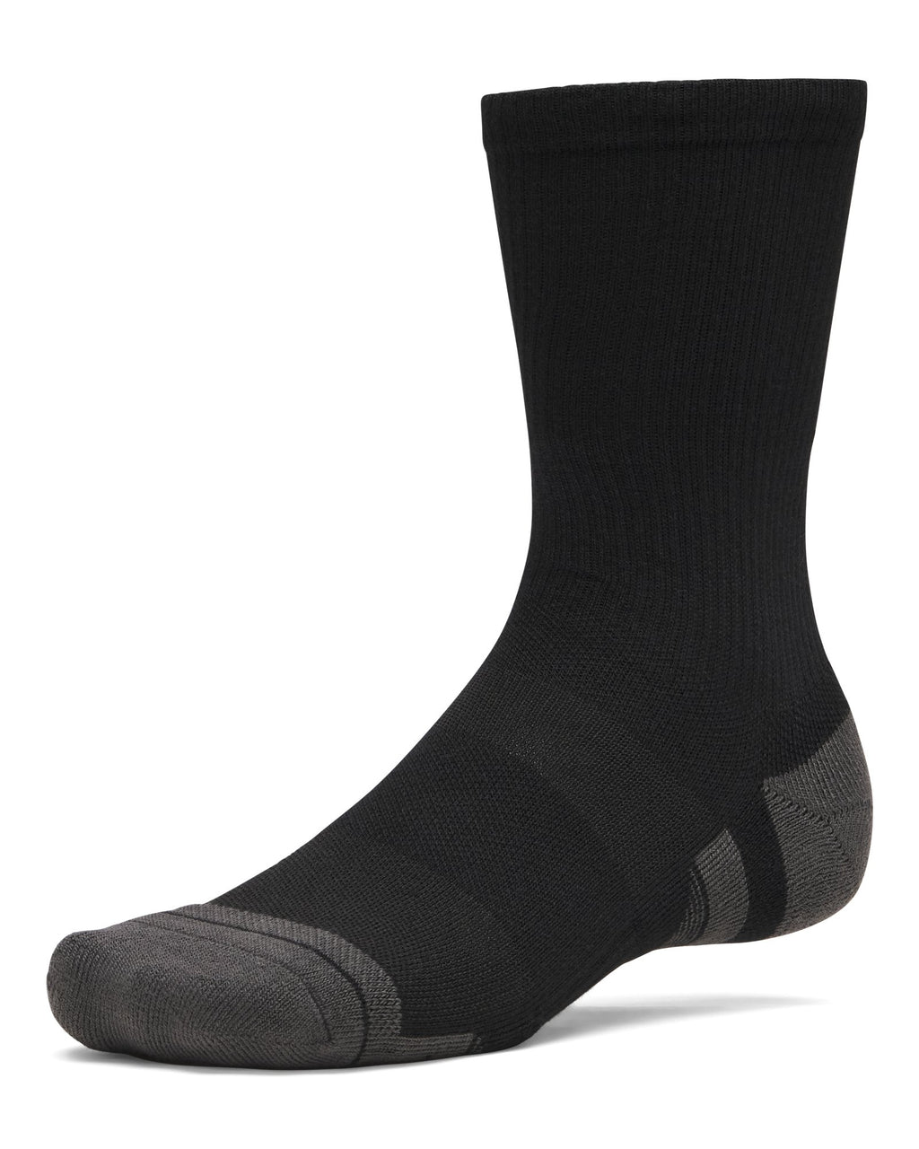 UA Performance Tech Unisex 6-Pack Crew Socks - Black