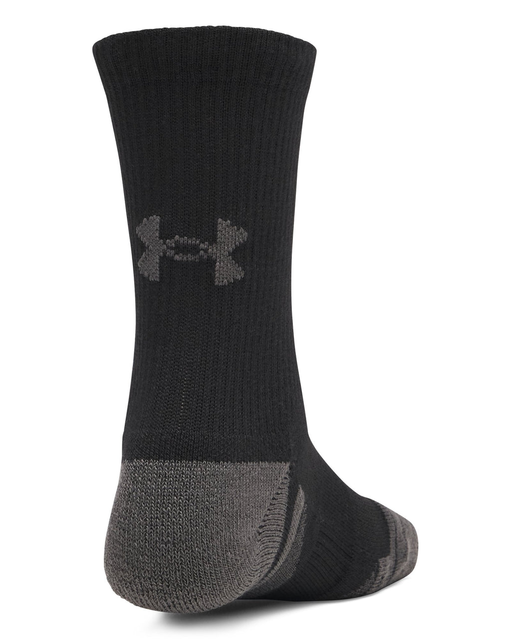 UA Performance Tech Kids' 6-Pack Crew Socks - Black