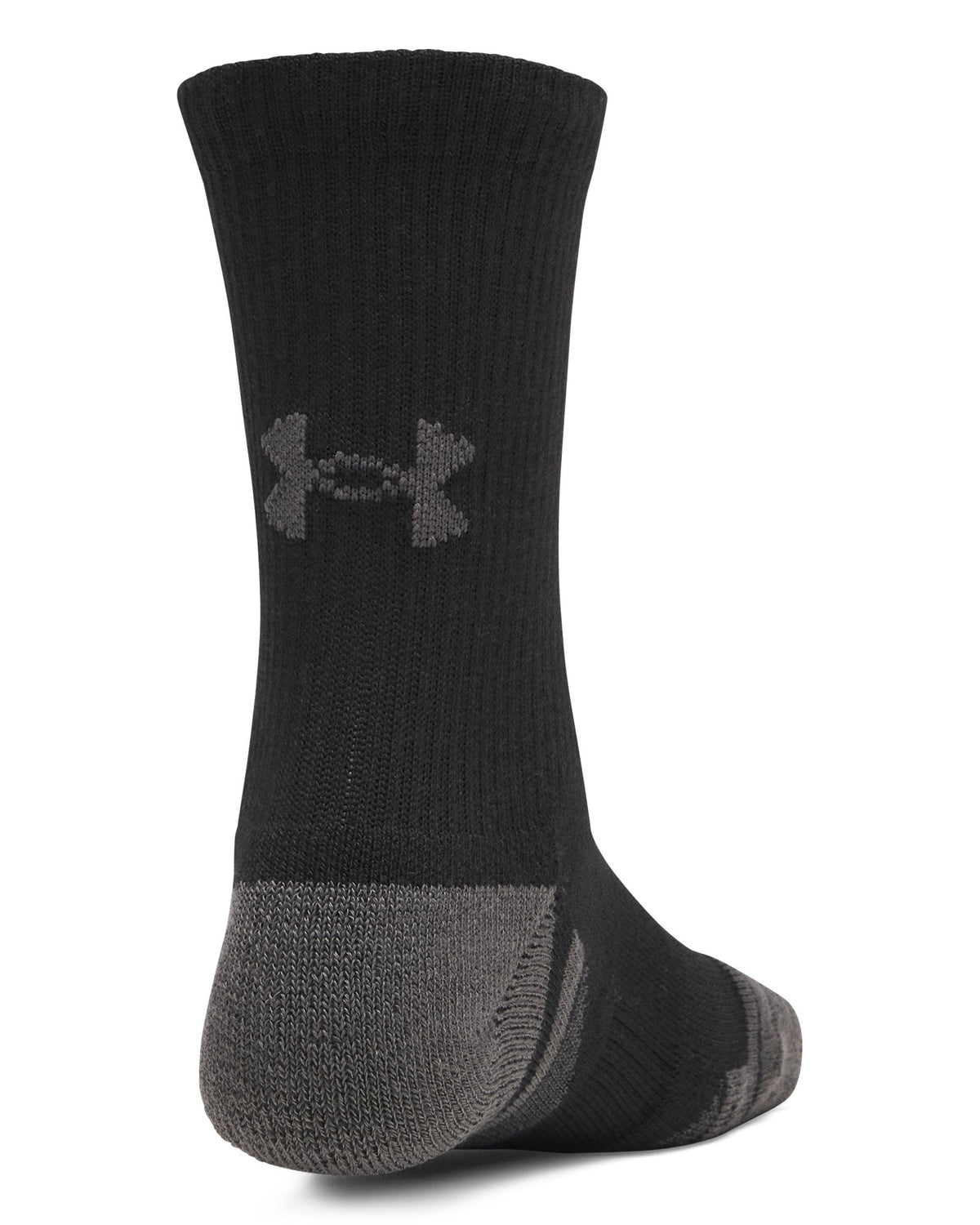 UA Performance Tech Kids' 6-Pack Crew Socks - Black