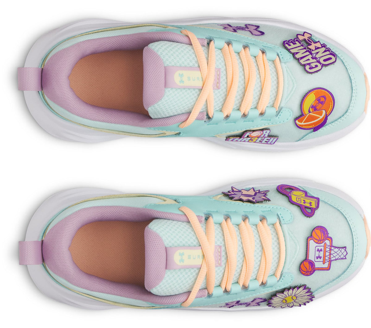 UA Surge 5 Patches Girls' Grade School Running Shoes - Green