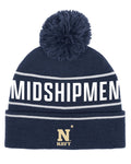 UA Halftime Jacquard Collegiate Kids' Pom Beanie - Blue