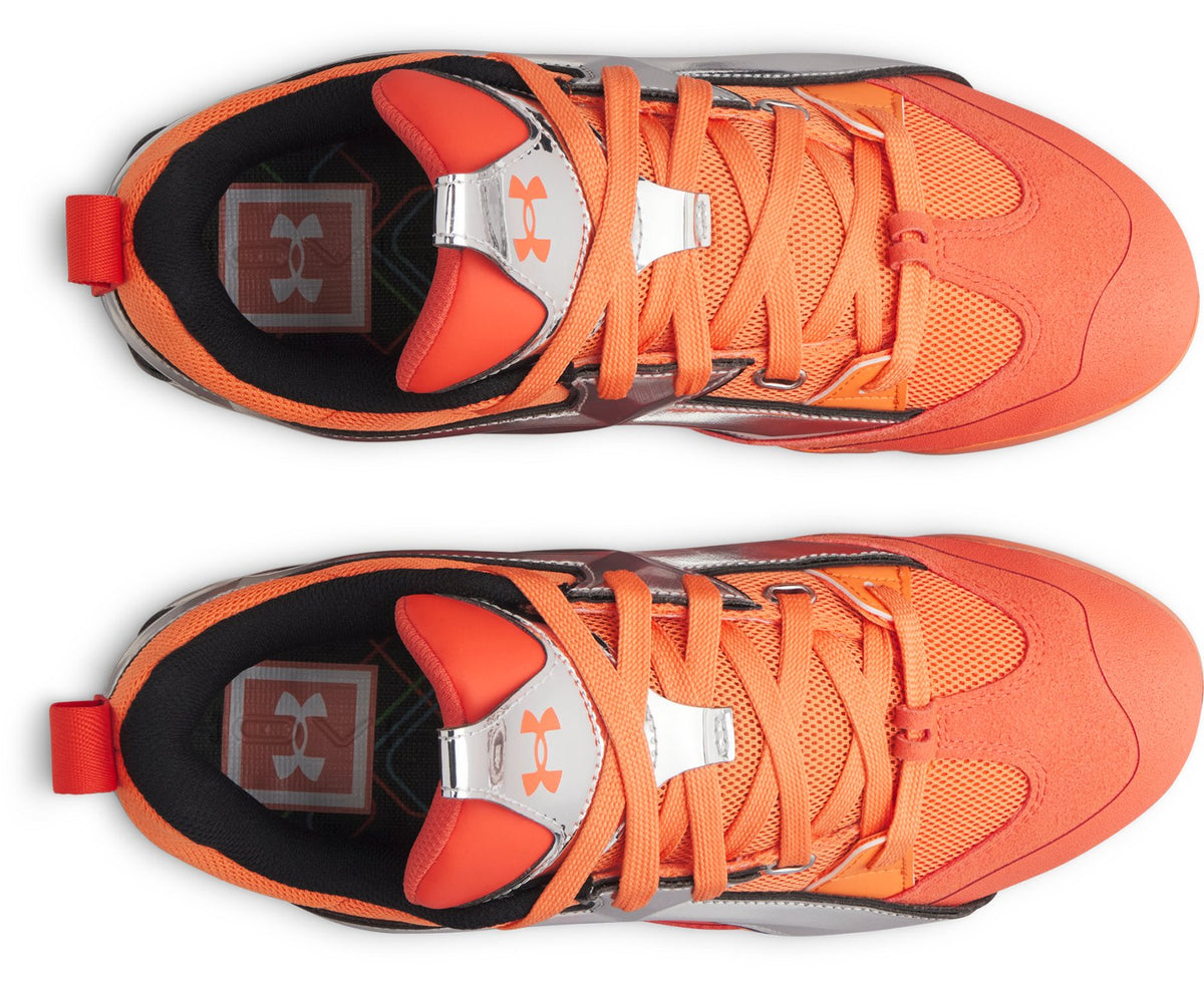 UA Yard Icon TPU ‘All Lines Lead Home’ Men's Baseball Cleats - Orange