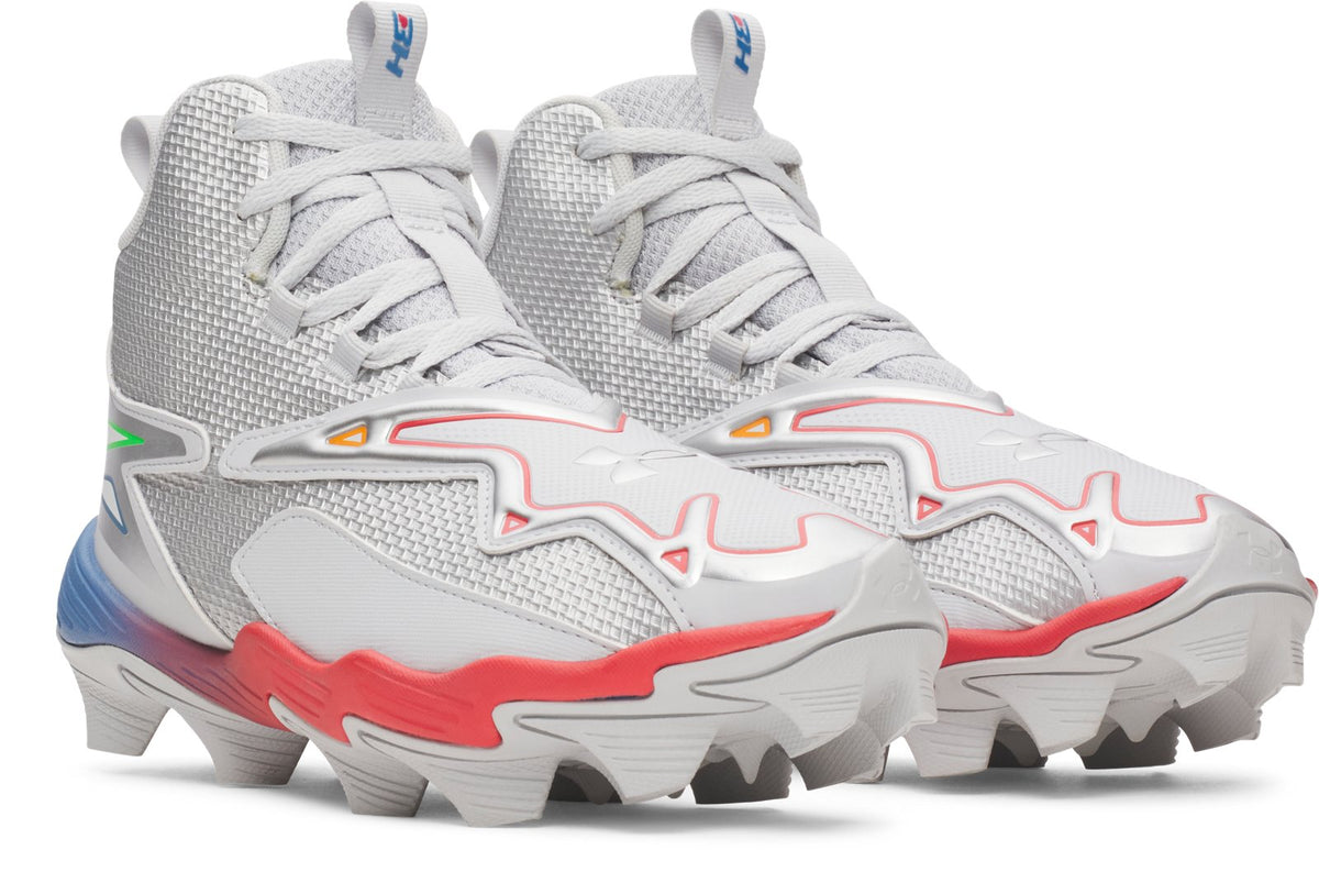 UA Harper 11 RM Jr. ‘All Lines Lead Home’ Boys' Baseball Cleats - Gray