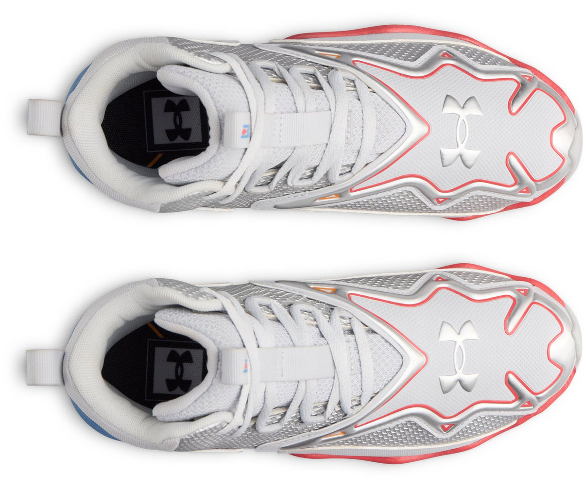 UA Harper 11 RM Jr. ‘All Lines Lead Home’ Boys' Baseball Cleats - Gray