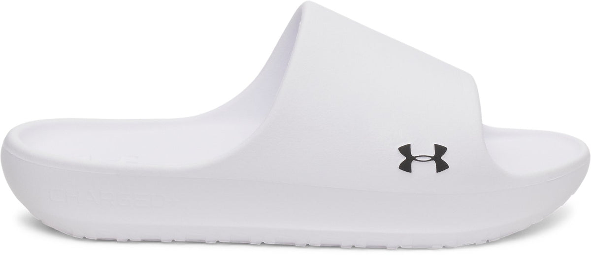 UA Charged+ Cush Unisex Slides - White