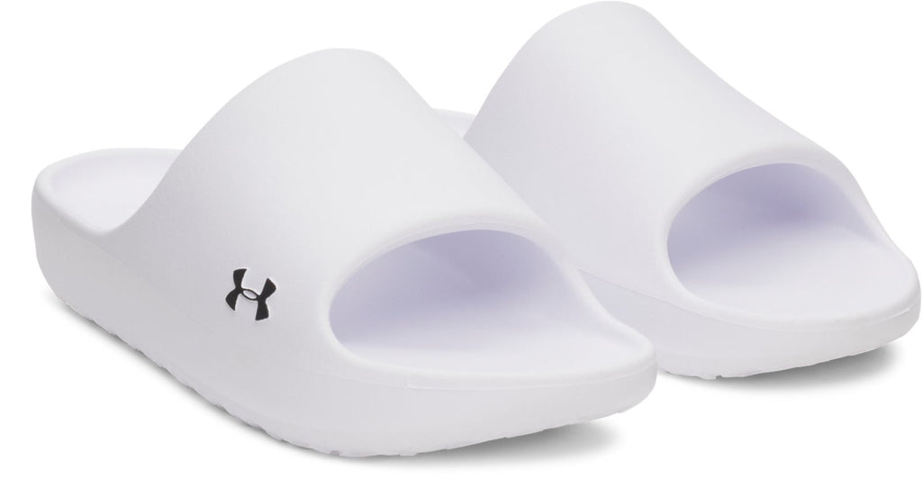 UA Charged+ Cush Unisex Slides - White