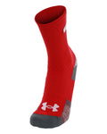 UA Playmaker Collegiate Unisex Crew Socks - Red