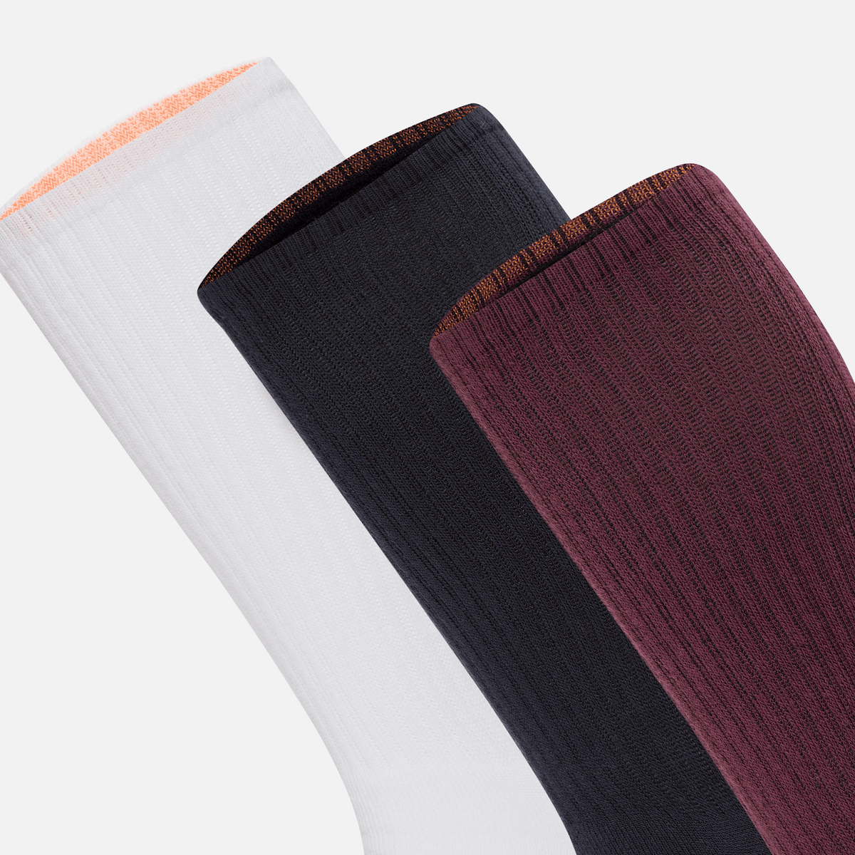 Bowden 3Pack Full Cushion Crew Sock TBL Burgundy ALT2