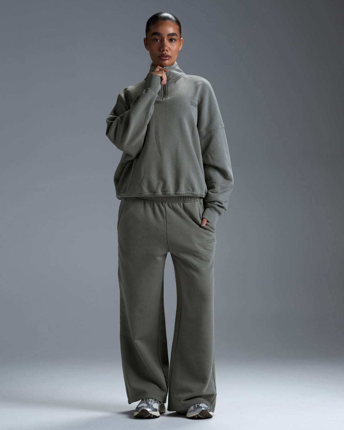 Premium Heavyweight Women's Straight Leg Pants - Fog Green