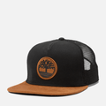 Faux Suede Flatbrim Trucker Hat TBL Black HERO