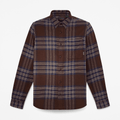 Indigo Check Regular Shirt TBL Chicory Coffee Brown HERO