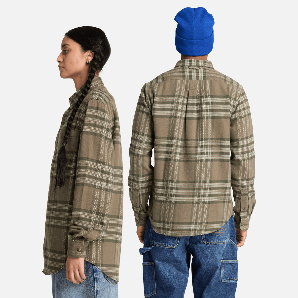 Indigo Check Regular Shirt TBL Dark Olive ALT2