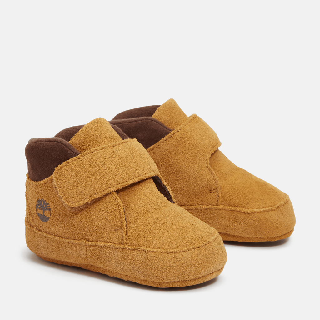 Infant Crib Bootie Mid HookandLoop Boot TBL Wheat Suede ALT4