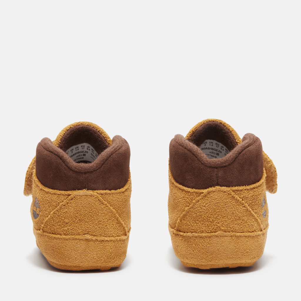Infant Crib Bootie Mid HookandLoop Boot TBL Wheat Suede ALT5