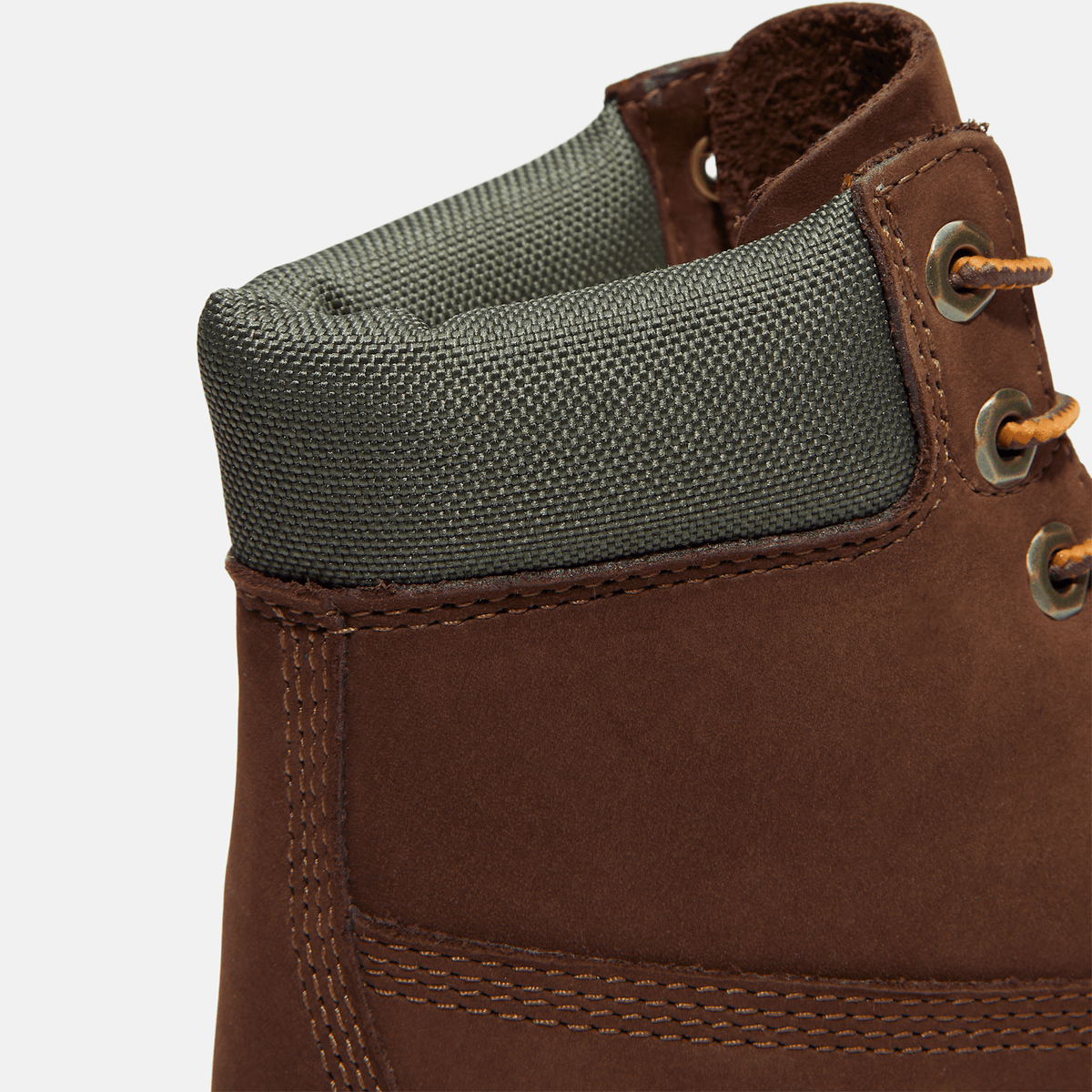 Junior Timberland Premium 6Inch Waterproof Boot TBL Dark Brown NubuckGold ALT7