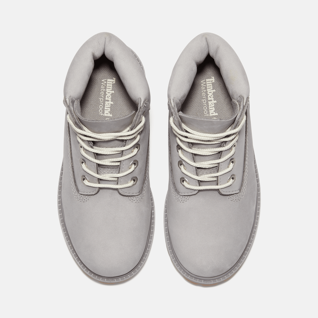 Junior Timberland Premium 6Inch Waterproof Boot TBL Medium Grey Nubuck ALT2