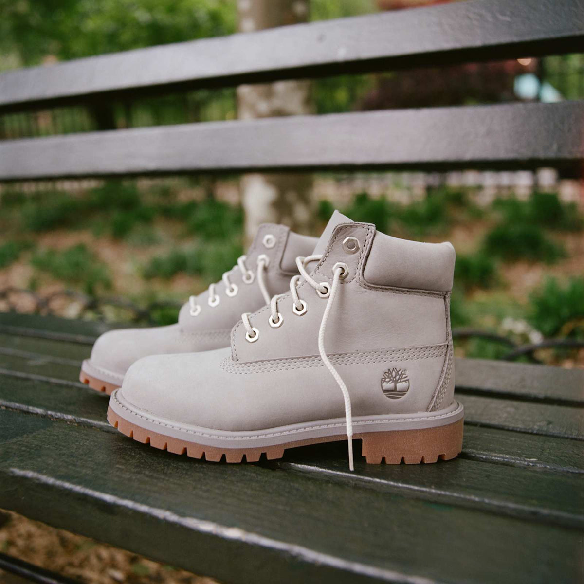 Junior Timberland Premium 6Inch Waterproof Boot TBL Medium Grey Nubuck ALTA