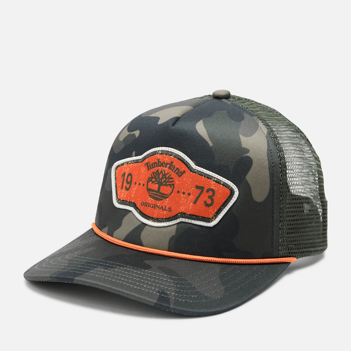 Logo Rope Trucker Hat TBL Green Camo HERO