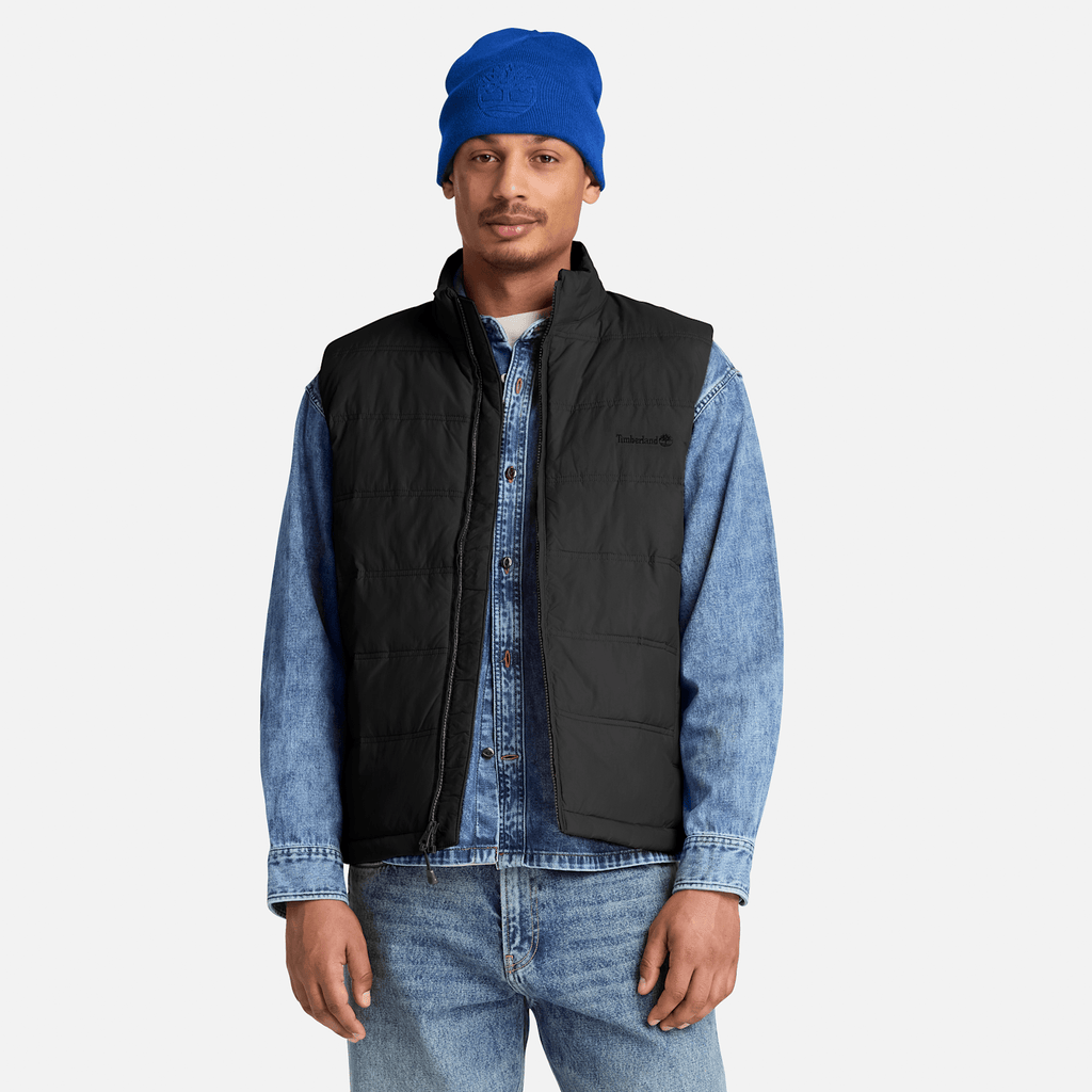 Mens Axis Peak Water Repellent Puffer Vest TBL Black ALT1