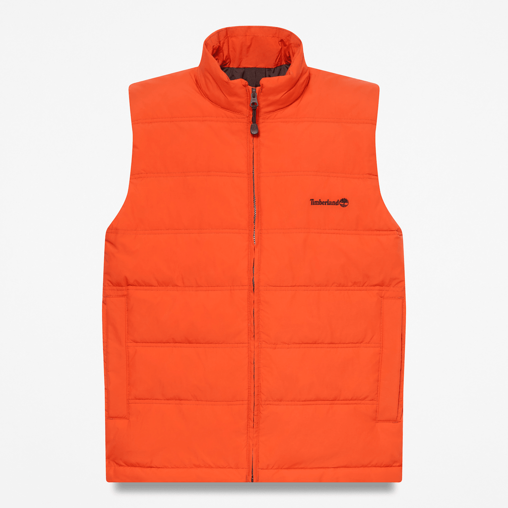 Mens Axis Peak Water Repellent Puffer Vest TBL Pureed Pumpkin HERO