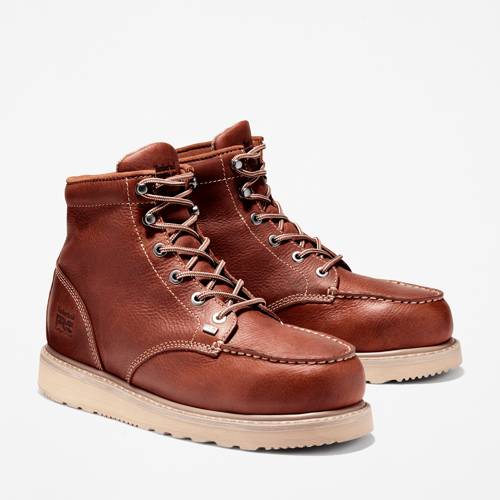 Mens Barstow 6 Alloy Toe Work Boot TBL Brown ALT4