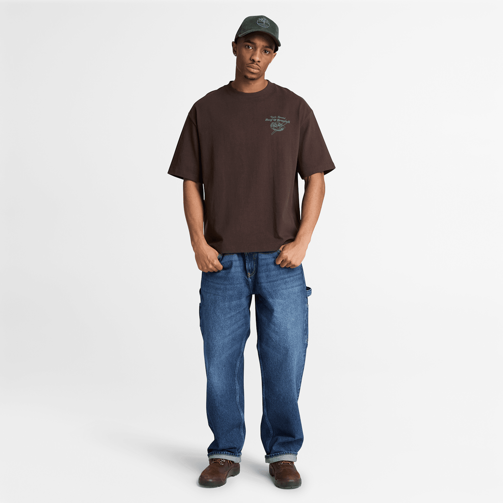 Mens Beef  Broccoli Graphic TShirt TBL Dark Brown ALT2