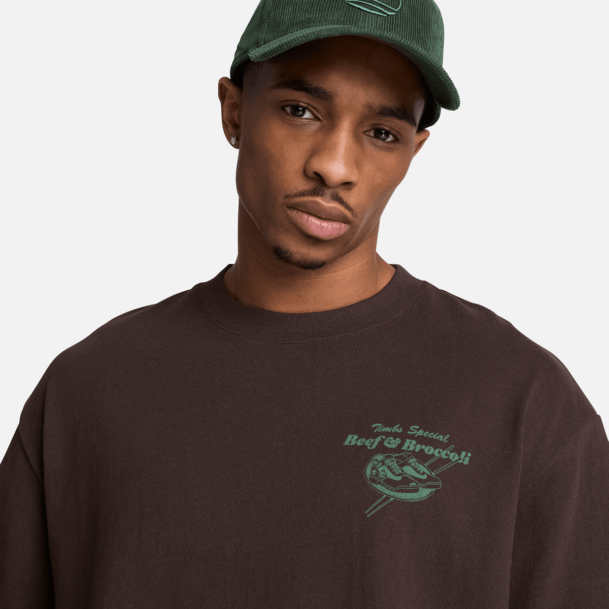 Mens Beef  Broccoli Graphic TShirt TBL Dark Brown ALT3