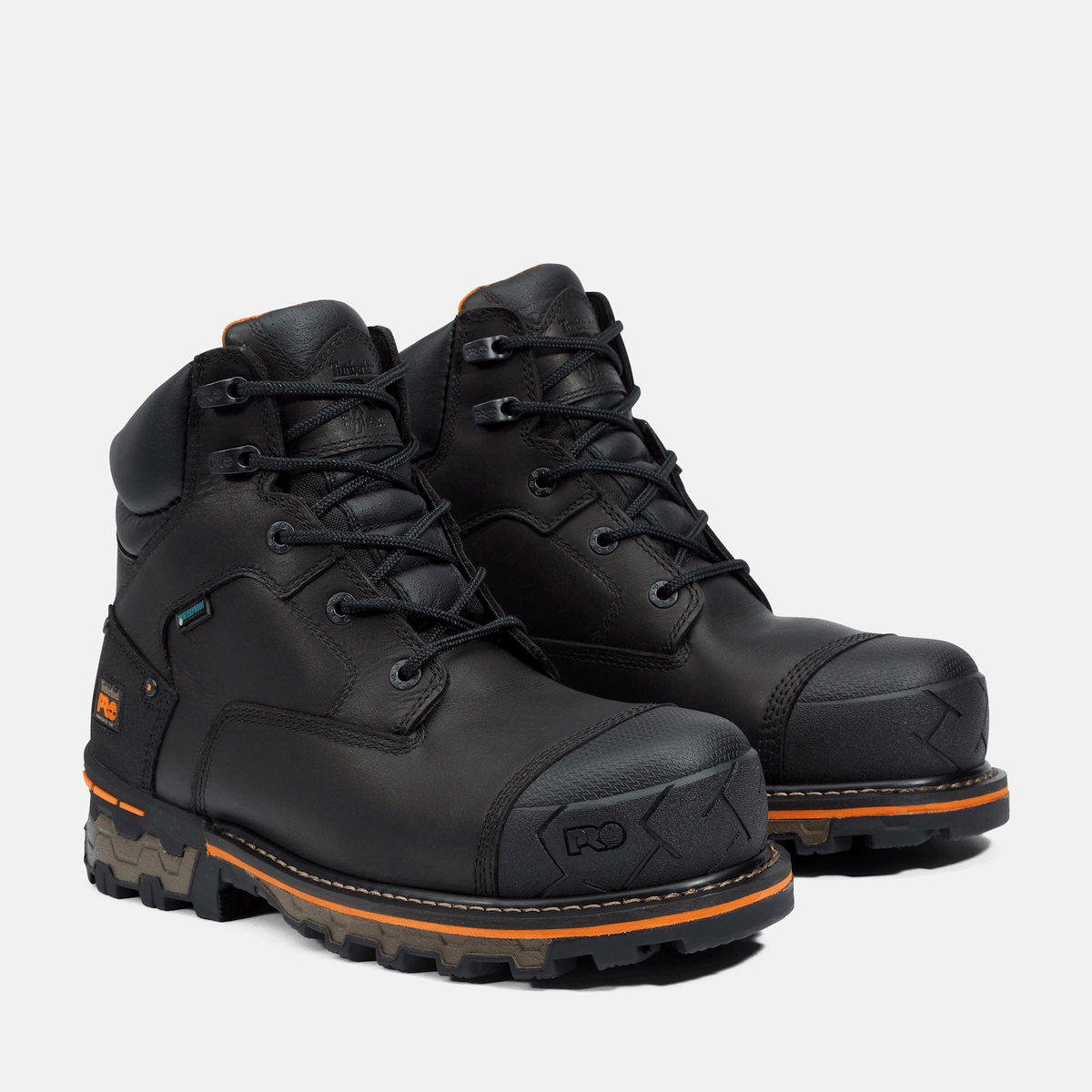 Mens Boondock 6 Composite Toe Waterproof Work Boot TBL Black ALT4